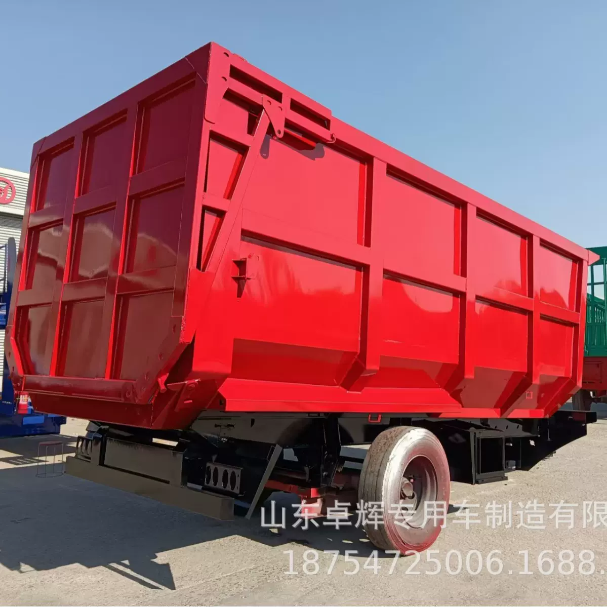 厂家直供厂区码头倒短专用全挂车加装锁具生产U型全挂车平板拖车