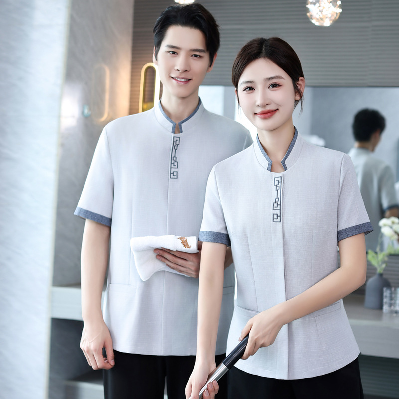 Guest room cleaning work clothes Short -sleeved female hotel…