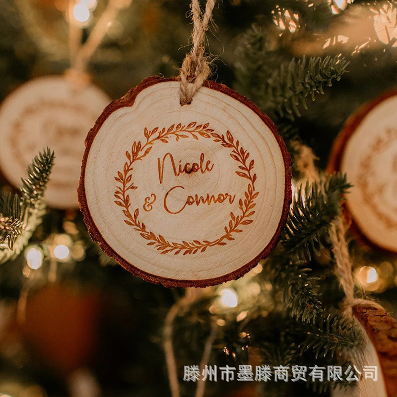自定义文字圆形木片吊牌婚礼装饰品宾客回礼纪念品小礼物桌卡装饰|undefined
