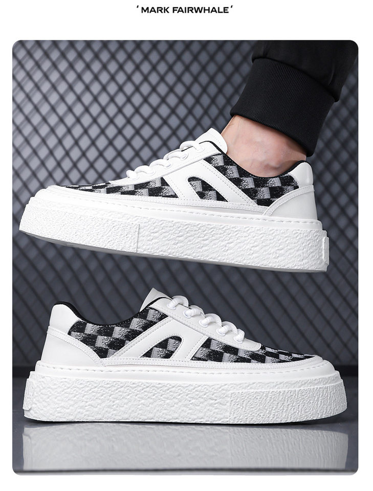 Giày thể thao đế dày nam kiểu mới, giày sneaker đơn giản tăng chiều cao, gót 3-5 cm — GX2519 màu trắng, GX2519 màu đen chi tiết 12