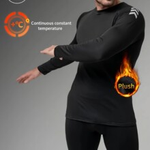 跨境运动套装男速干健身衣秋冬跑步加绒长袖长裤保暖打底裤紧身衣