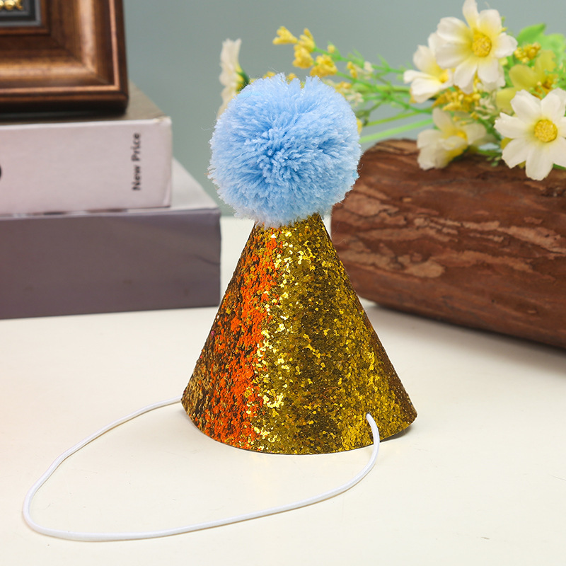 Corbata transfronteriza sombrero de cumpleaños para niños mascotas juego de cumpleaños perro de peluche gato arco vestido de fiesta