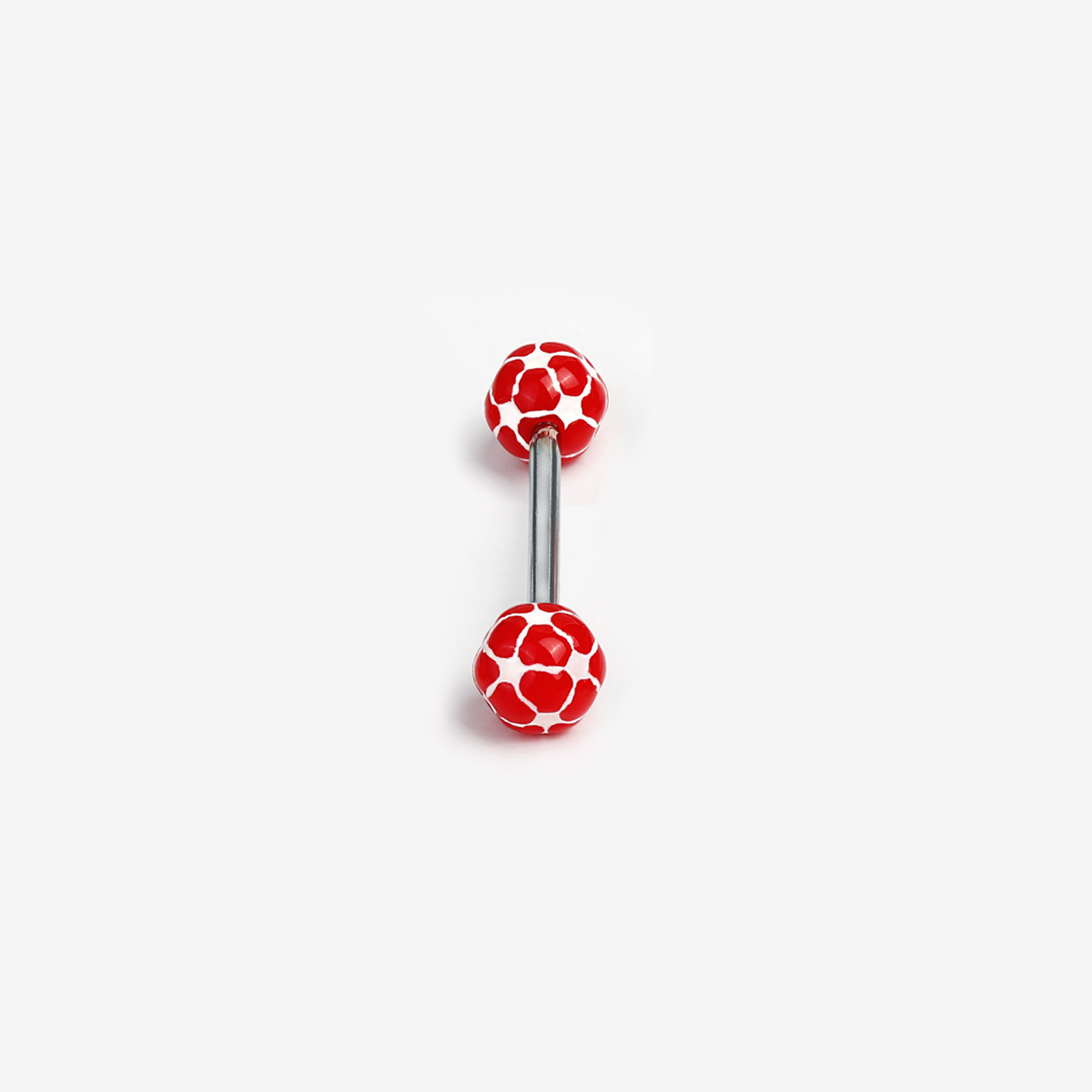 7-Color Contrast Football Tongue Barbell 20mm Length 1.6mm Thick Titanium Steel Externally Threaded Tongue Piercing Jewelry Wholesale detail image 15