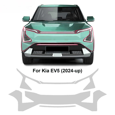 Cross-Border Exclusive Supply for Kia Ev5-24-25 Years Special Car Custom-Cut Tpu Self-Healing Car Paint Protection Film (Car paint protective film) - front-bumper-headlight-tpu-protective-film-tpu75mil-transparent-paint-film