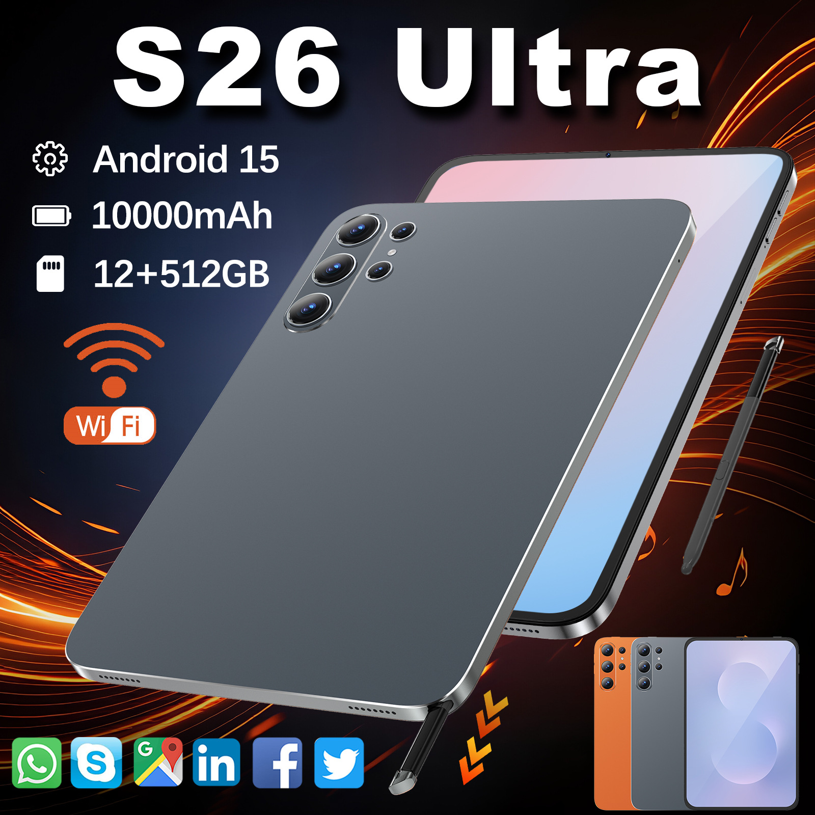 S26 Ultra Smart Tablet High Definition Large Screen Tablet Pc_voghion.com