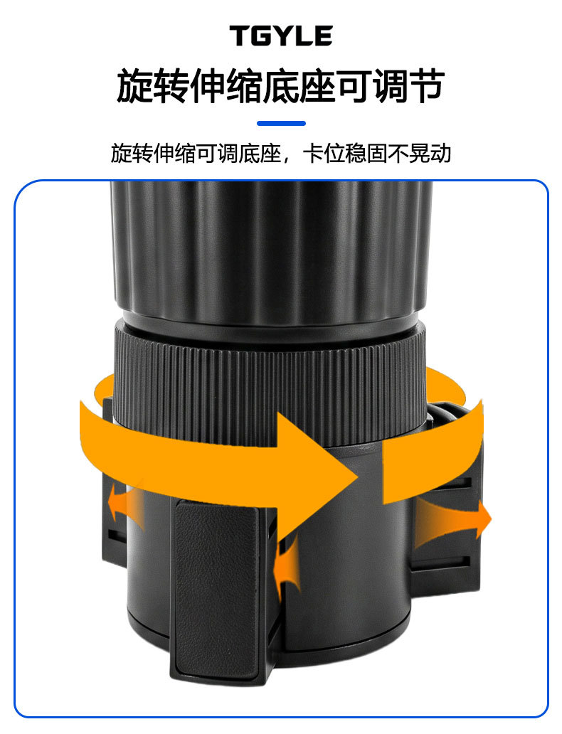 Multifunctional rotating car cup holder for the center console, dual-layer storage rack for drinks, car cup holder