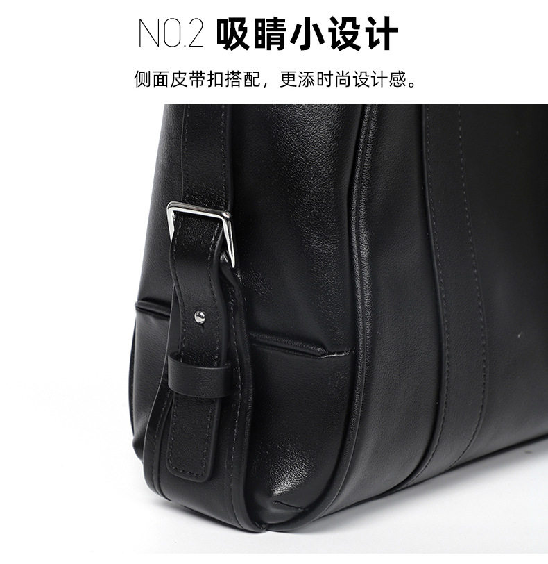 Túi xách tay nam da bò lớp đầu 15.6 inch dạng cặp công sở 39×7.5×28 cm — Màu đen chi tiết 7