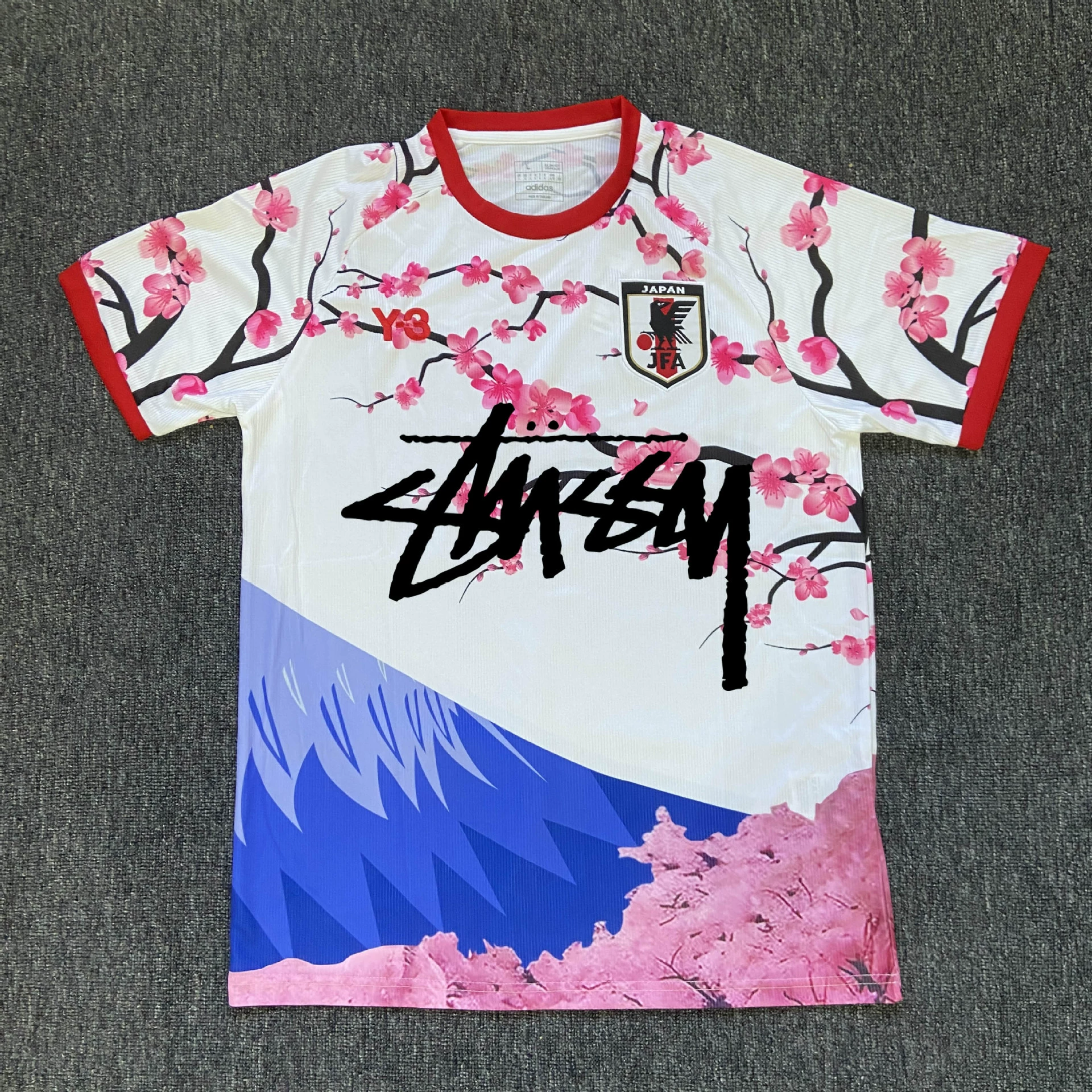 Футболка в японском стиле Stussy версия фанатский комплект джерси аниме Y3 японский самурай Гоку тренд совместное брендинг