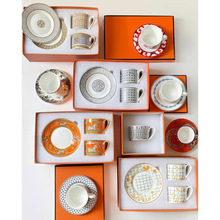 跨境欧式宫廷复古骨瓷咖啡杯套装家用双杯碟陶瓷杯下午茶情侣对杯