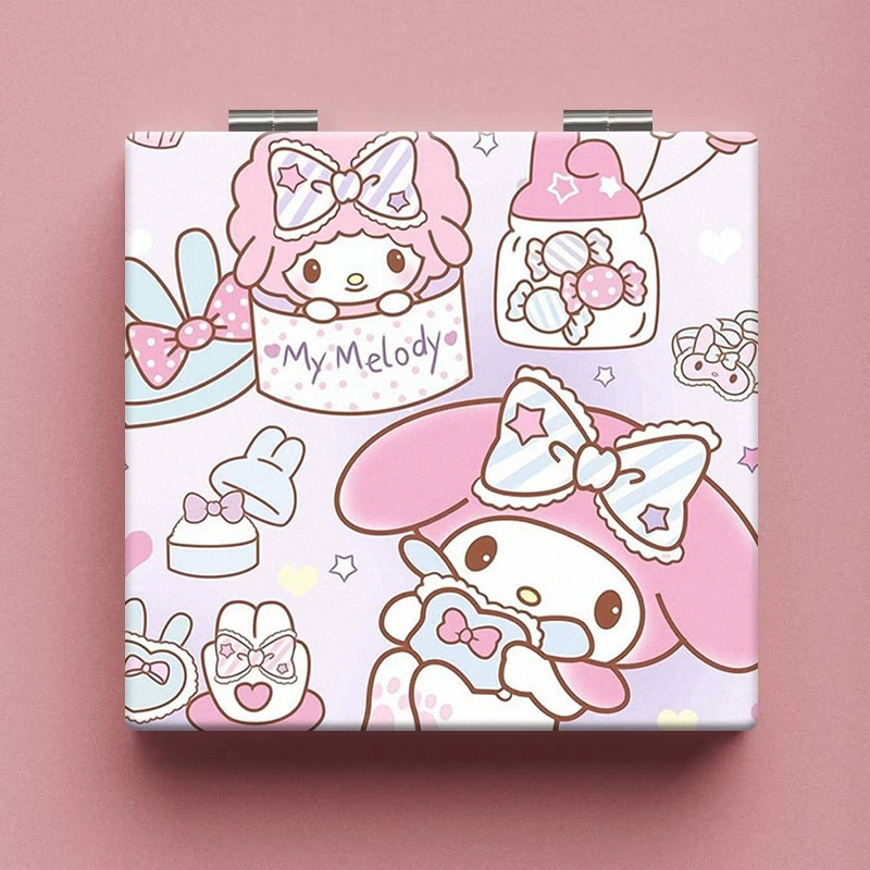 Sanrio, симпатичное ручное складное зеркало для учеников начальной школы