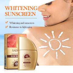 Full English SPF60+ sunscreen 30g SADOER gold collagen protective isolation cross-border foreign trade wholesale