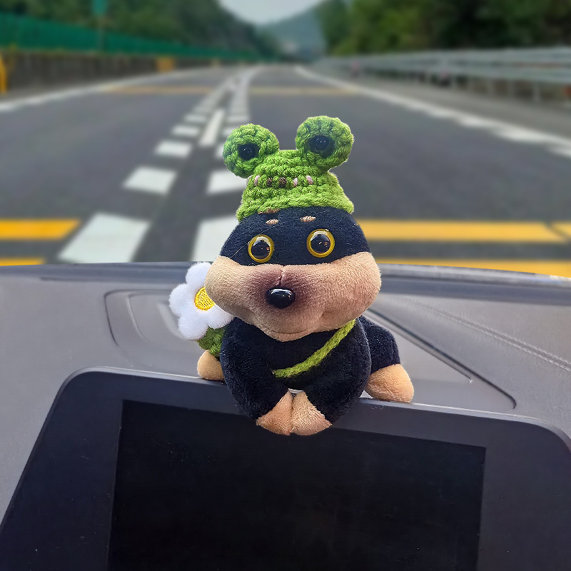 Adornos de coche Pantalla de control central de coche Pantalla de fiesta Decoración de pantalla de abeja Muñeca de perro Muñeca de coche Lindo