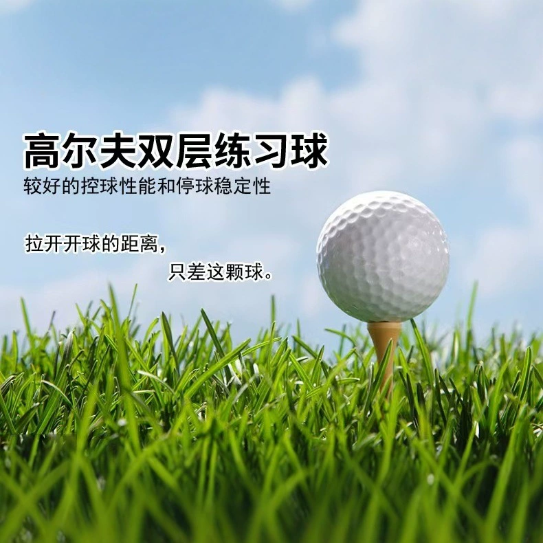 Хит продаж, двухслойный тренировочный мяч для гольфа, подарочный мяч для гольфа, двухслойный мяч для гольфа, белый тренировочный мяч