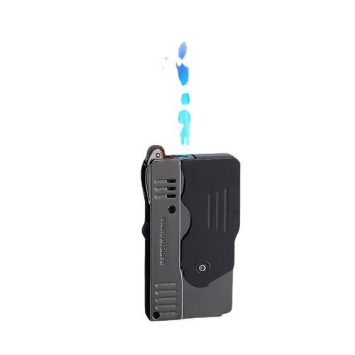 Internet celebrity deformed pistol double flame open flame straight into one lighter inflatable blue flame lighter M902