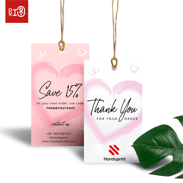 英文吊牌定制  产品商标logo facebook品牌推广 折扣售后保修吊卡