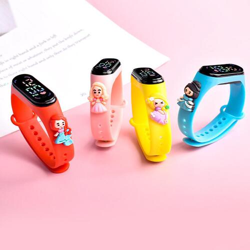 New Anime Character Hand Strap Watch Waterproof Princess LED Electronic Watch for Elementary School Students Cartoon Watch