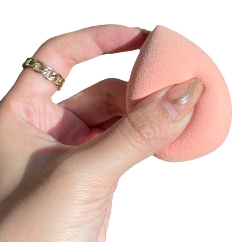 Han ru huevo de esponja de maquillaje de huevo de belleza en forma de gota de agua no comer polvo calabaza gota de agua soplo de polvo húmedo y seco de doble uso