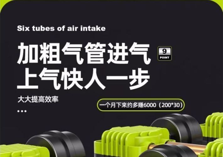 Oil-free low-noise air compressor, small 220v high-power air compressor for woodworking and high-pressure painting, in stock