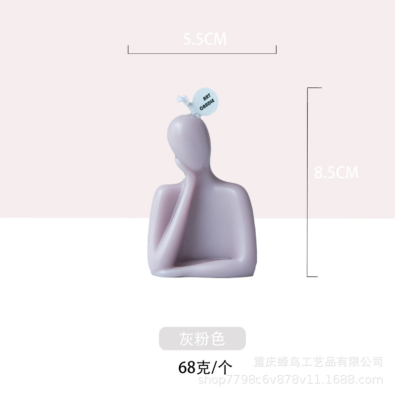 Popular hecho a mano retrato decoración vela mano regalo de boda al por mayor regalo creativo banquete decoración creativa