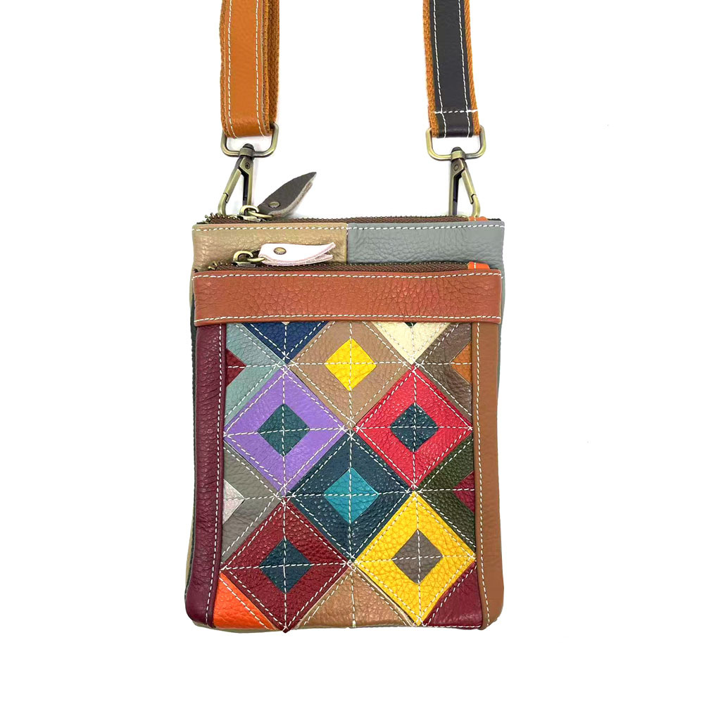 Handgenähte Handytasche Umhängetasche Für Damen_voghion.com