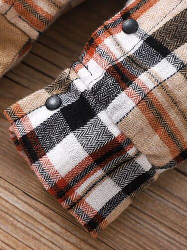 Cross-border INS Newborn Baby Boy Spring/Autumn Lapel Plaid Long-Sleeved Single-Button Korean-Style One-Piece Romper