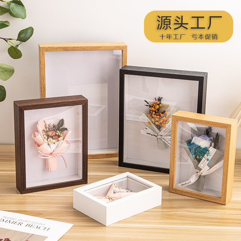 Three-Dimensional Hollow 5cm 8inch 10inch A4 Handmade DIY Rose Frame Dried Flower Photo Frame Gift Gift