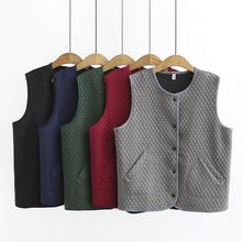 中老年马甲女秋装外穿春秋奶奶坎肩外套宽松加肥加大码妈妈棉背心