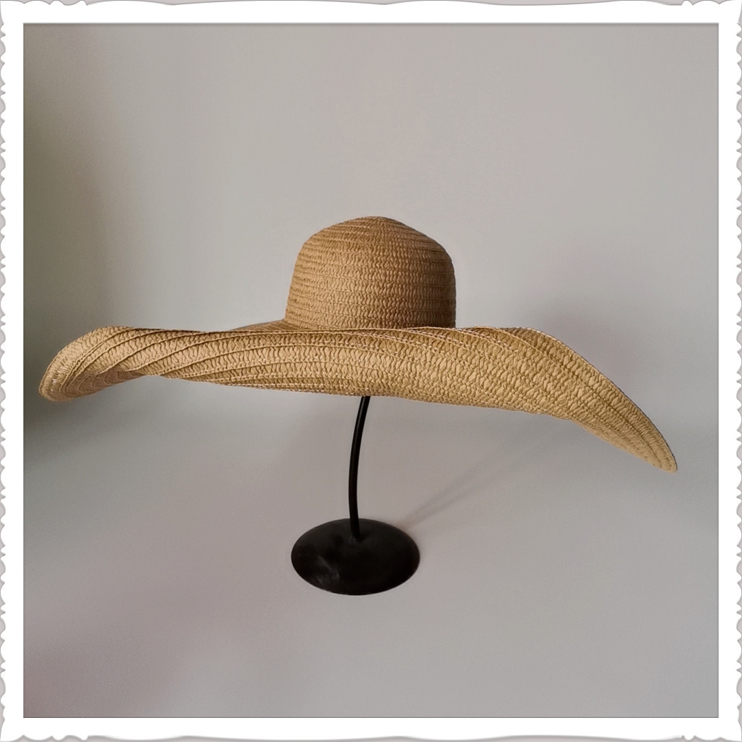 Ins Net Red Hat Female Oversized Straw Hat Summer UV Protection Sunshade Sun Hat Beach Holiday Sun Hat