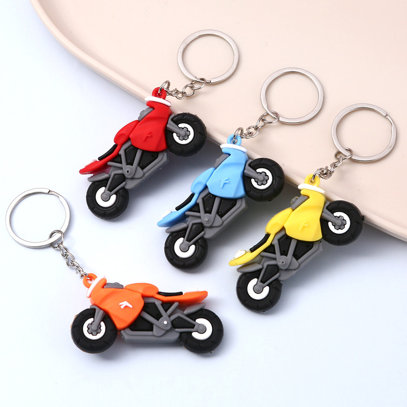 Creative simulation motorcycle keychain pendant mini motorcycle doll accessories promotional gifts wholesale bag ornaments