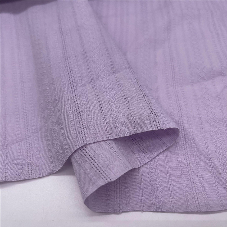 Nuevo diseño textil de rayas 100% algodón jacquard tela de mujer