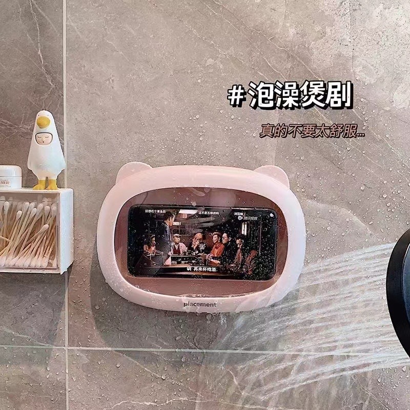 新360度回転浴室入浴防水携帯ケース怠惰な物置棚携帯電話タブレットスタンドメーカー直供|undefined