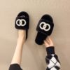Slippers, demi-season keep warm footwear from pearl, plus size, 2021 collection