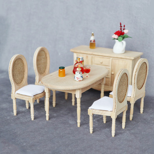 1:12������dollhouse�Wʽ����Ҿ�ģ���鲼��diy��ľ��ľ�������b