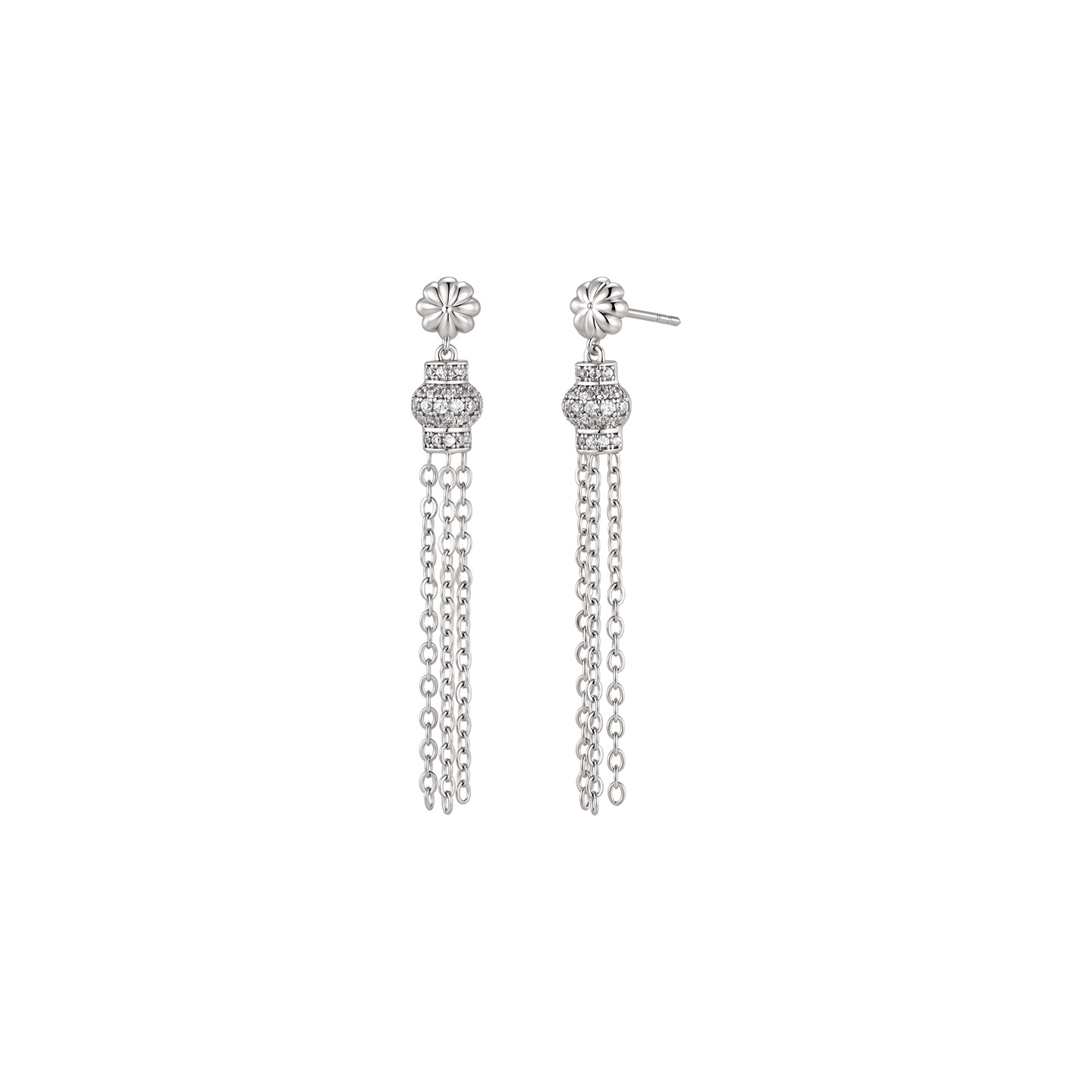 Xuping fashion linternas largas pernos de brillo de aleación de cobre chapado blanco lujoso temperamento suave auriculares al por mayor