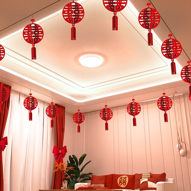 Decoración de la casa de boda, decoración de la casa de bodas, habitación de bodas