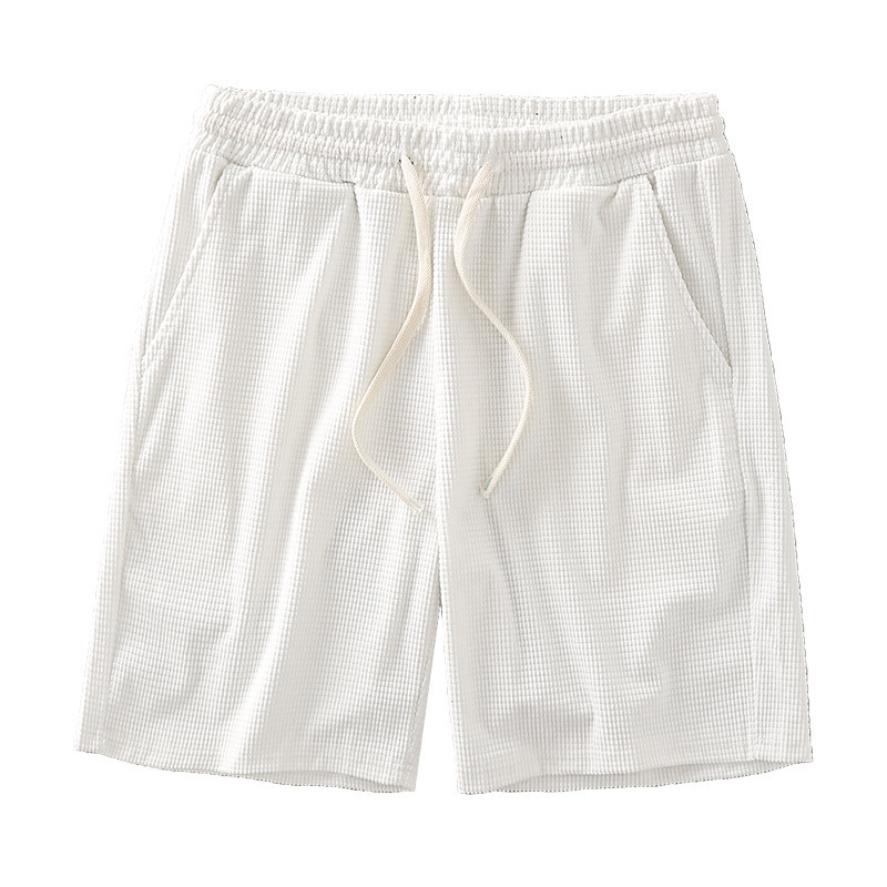 Calções de desporto masculinos em malha waffle para basquetebol_voghion.com