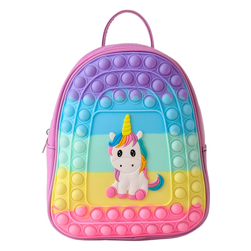 Manufacturer Sells Ready Supply of New Unicorn Silicone Backpacks, Children's Decompression Rodent Killer Pioneer Bags