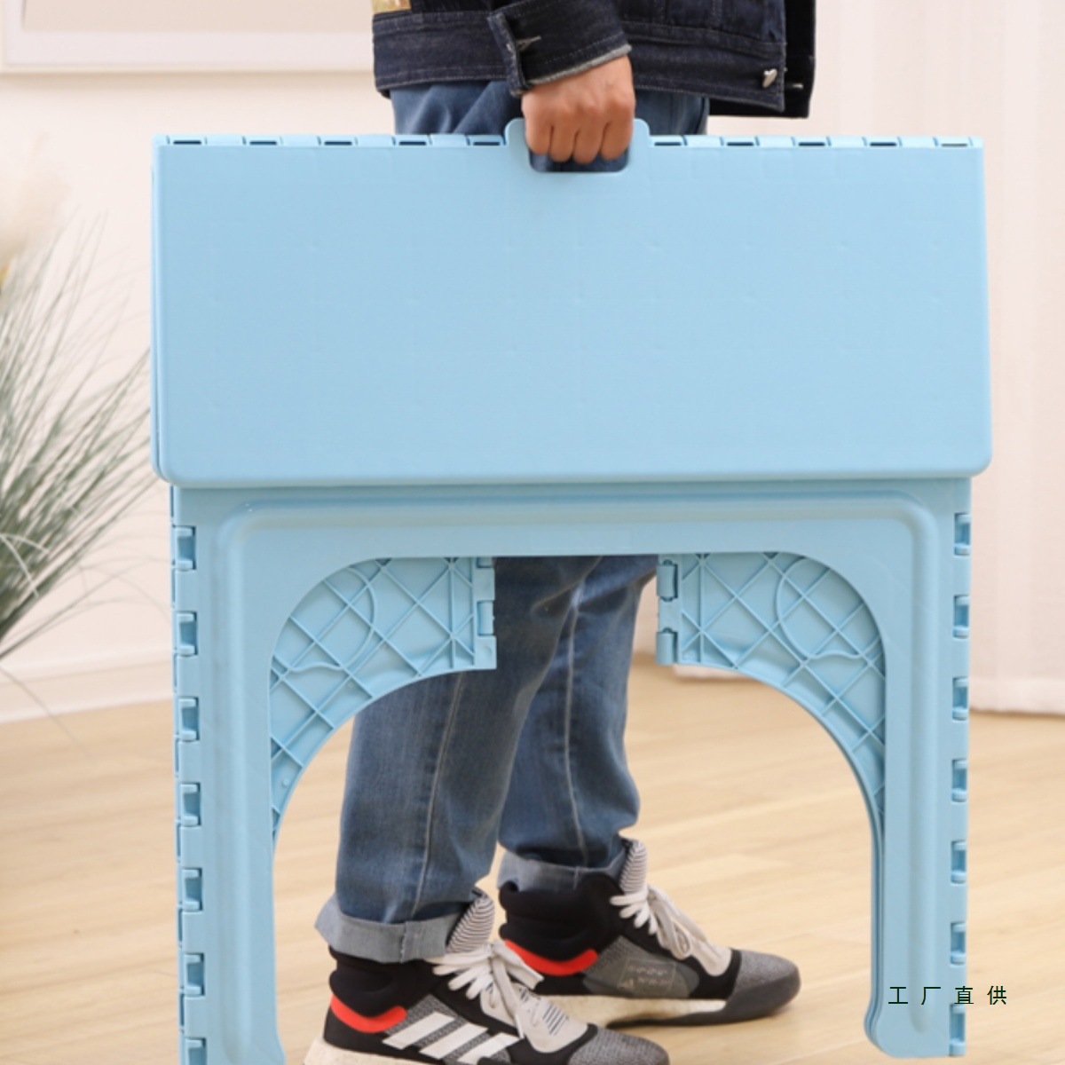 Baby Folding Table Kindergarten Dining Table and Chair Set Kidsren's Home Plastic Writing Desk Outdoor Portable Small Table