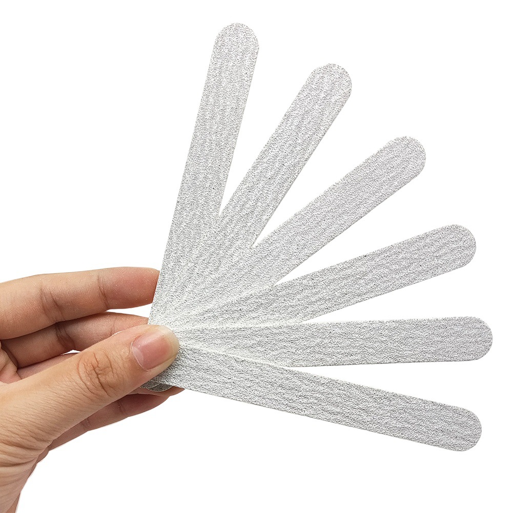 Short Straight Wooden Leather File Sandpaper Polishing Rub Nail Manicure Stuffing Grey Sand Nail Art Professional 12.7 Rub Rub