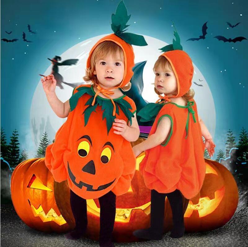 国境を越えた子供ハロウィーンカボチャ服装赤ちゃんコスプレスタイル衣装かわいいカボチャ赤ちゃん服装