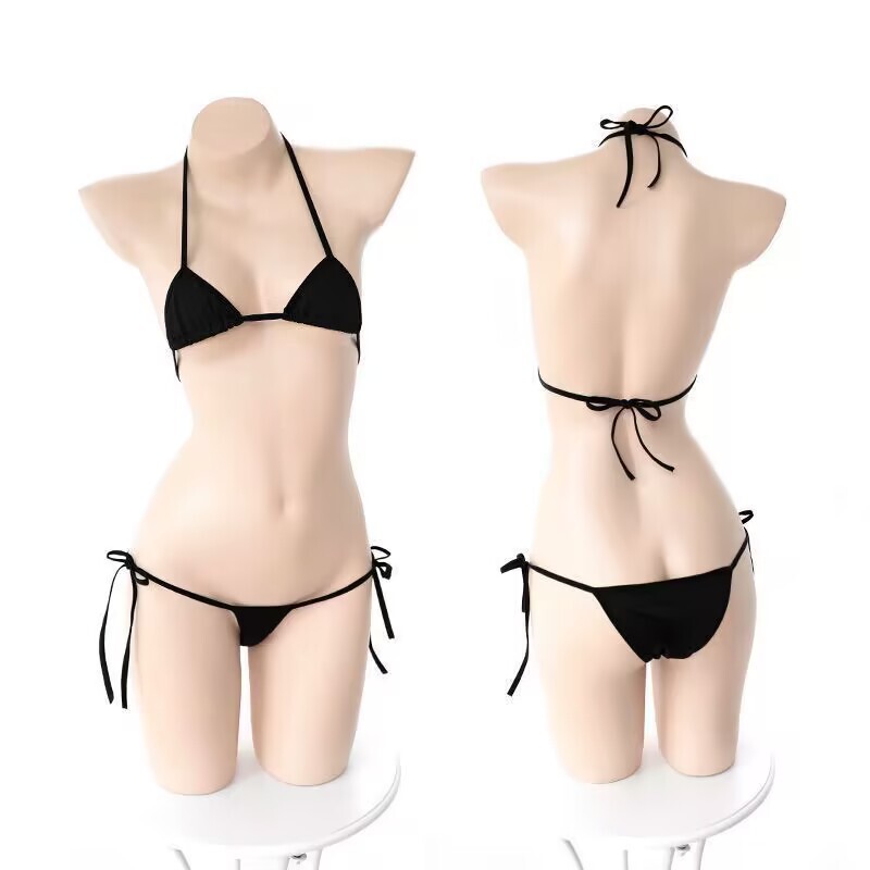 Sexy Lingerie Strap Backless Three Point Bikini Japanese Cute Mini Dead Water suit Women