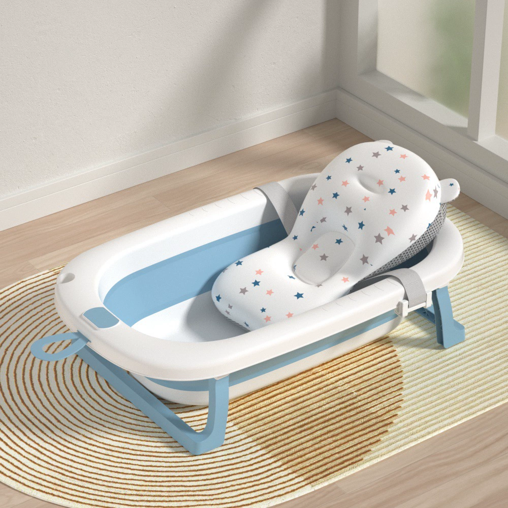 Складная детская ванна NB01, переносная ванна для новорождённых и toddlers, варианты с терморегуляцией и вкладышем