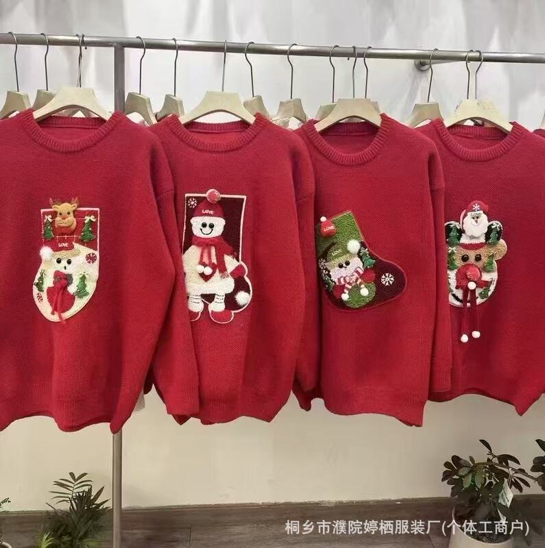 Foreign Trade European and American Christmas Sweater Knitwear for Women Christmas Knitwear for Women