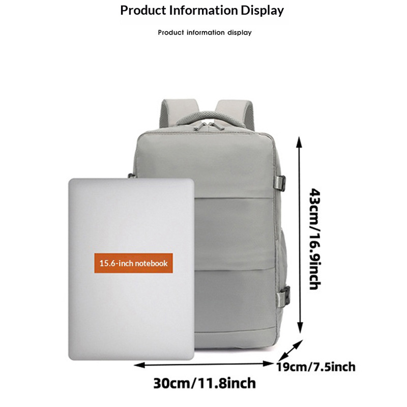 Mochila para Computadora de Viaje de Negocios 180° de Tela Oxford Gran Capacidad para Uso Diario