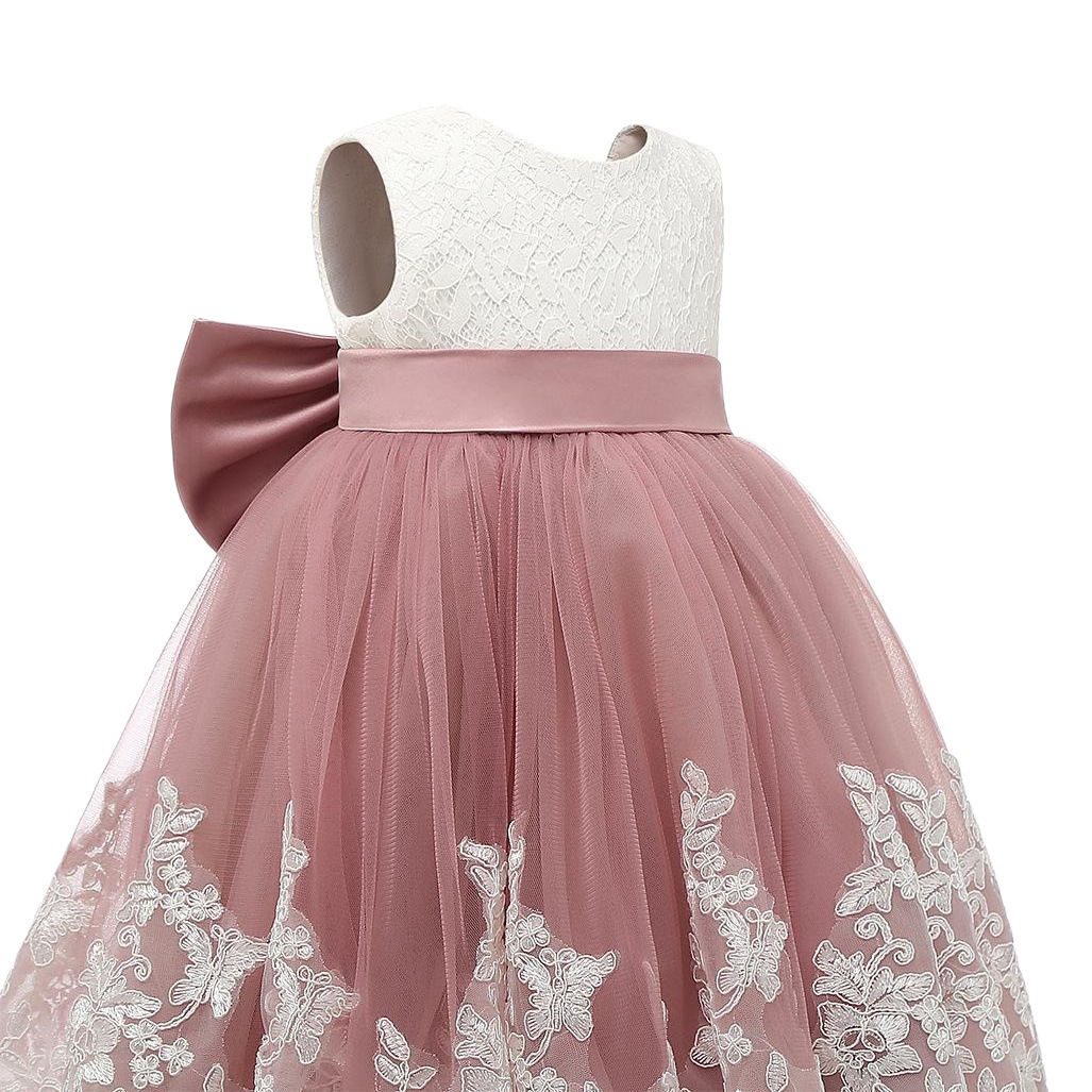 Verano nuevo comercio exterior europeo y americano vestido de boda de los niños sin mangas encaje de cumpleaños de los niños rendimiento anfitrión falda mullida