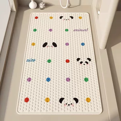 special mat for playing in – Avtomobil döşəmə paspasları - wc-dog-panda-polka-dot-suction-cup-mat-6090cm
