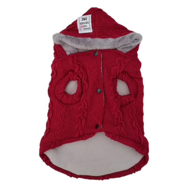 Suministro directo de fábrica perro suéter de punto forrado de lana ropa para mascotas suave cómodo grueso ropa de perro caliente
