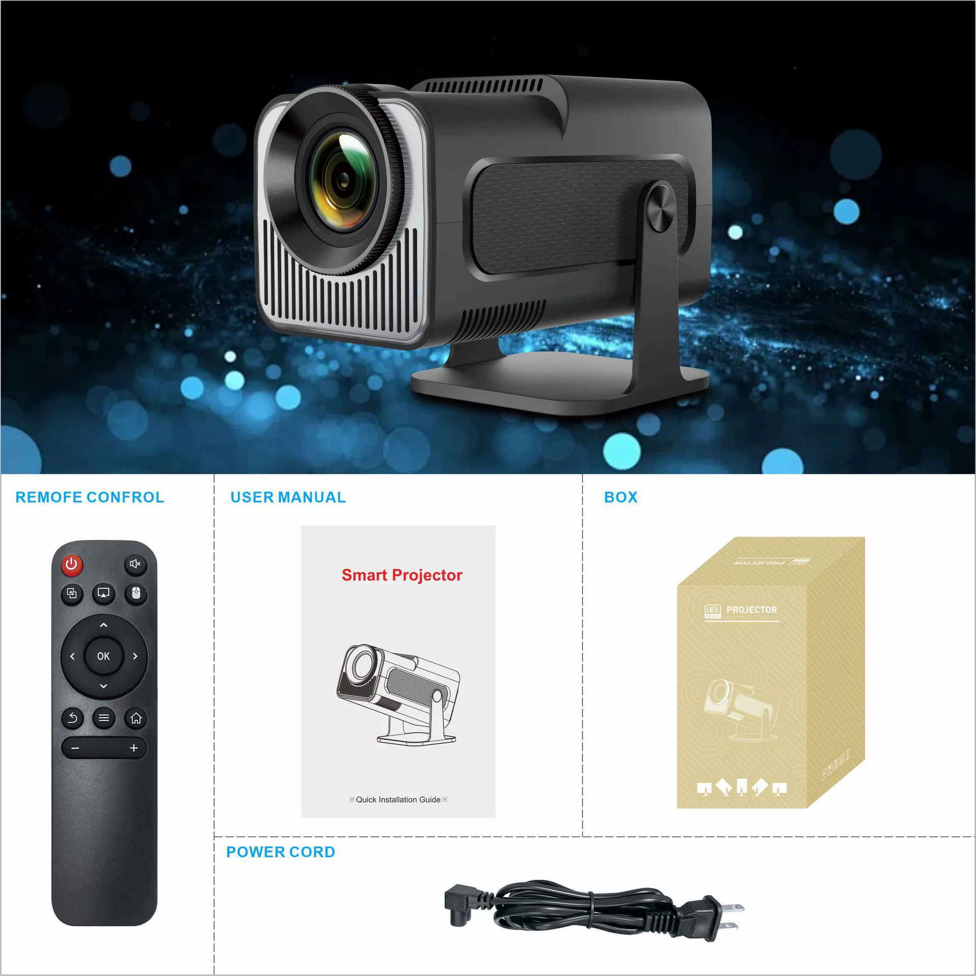 Заводской источник HY320mini ультра‑HD проектор жесткое решение 4K проектор Android 13 система