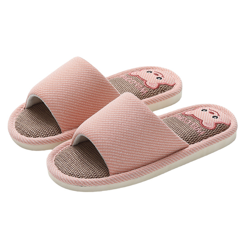 Pantofole da casa Four Seasons di alta qualità per donna, pantofole da interno antiscivolo in tessuto per camera da letto, pantofole estive per uomo_voghion.com