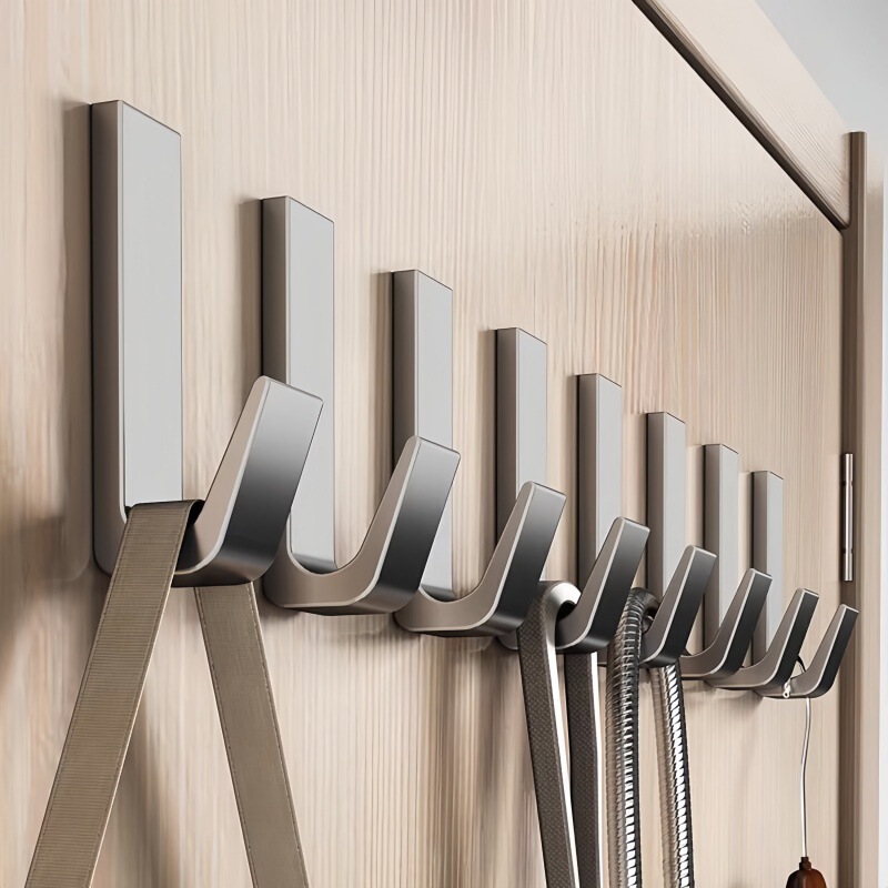 Cross-Border Space Aluminum Single Hook Traceless Adhesive Wall-Mounted Single Hook Entryway Hook Door Towel Hook Fitting Room Clothes Hanger Cross-Border Space Aluminum Single Hook Traceless Adhesive Wall-Mounted Single Hook Entryway Hook Door Towel Hook Fitting Room Clothes Hanger